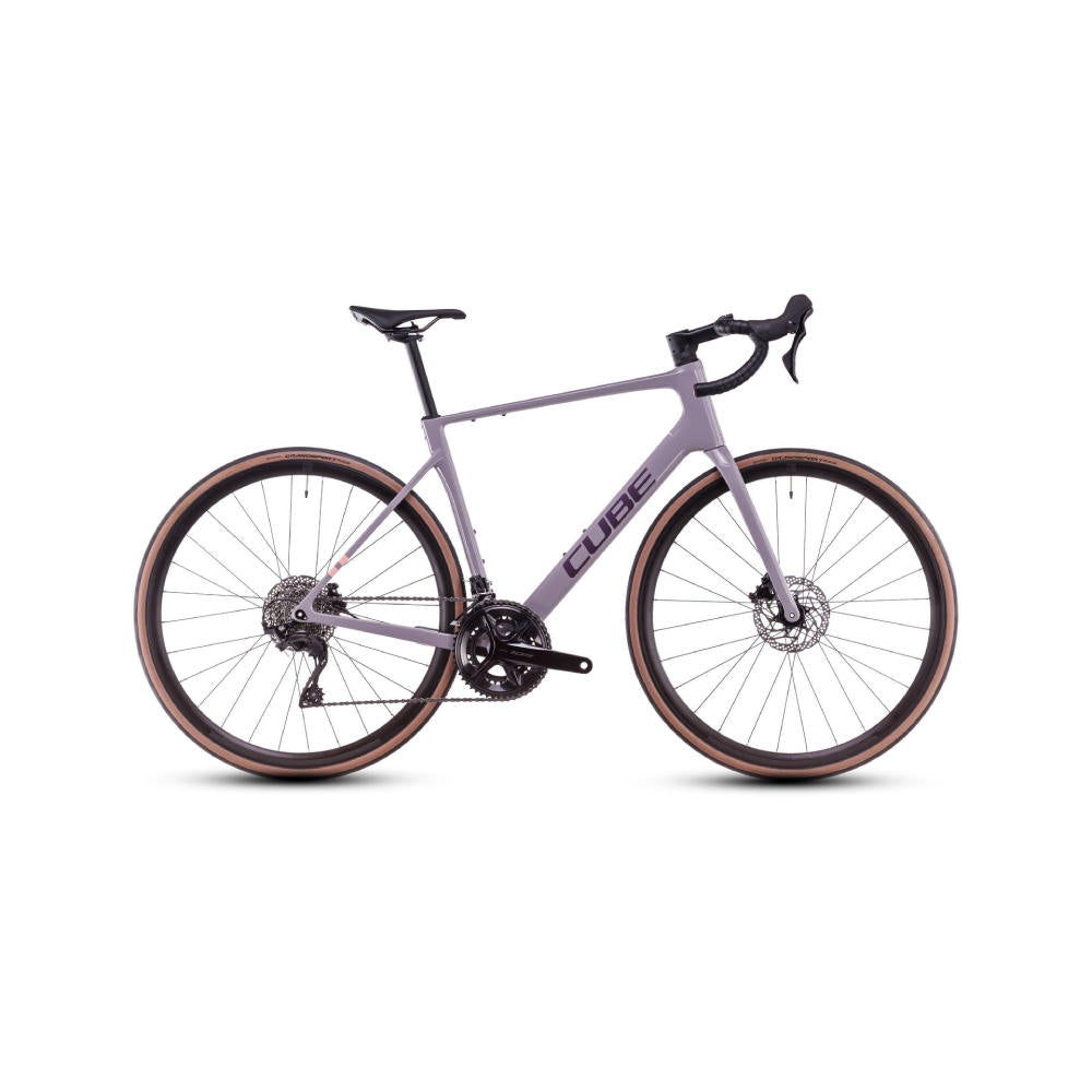 Bicicleta Ruta Attain C:62 Race plumgrey´n´brink 47 Rosado Cube