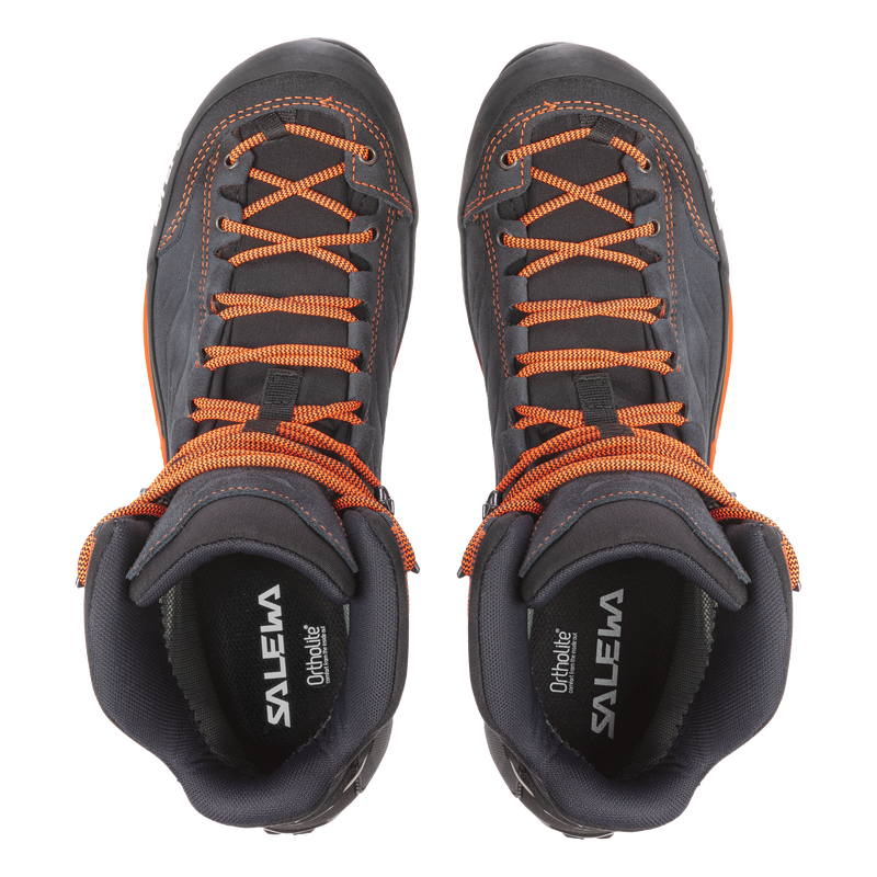 Salewa Zapato Hombre Mtn Trainer Mid Gtx Asphalt/Fluo Orange - Rideshop