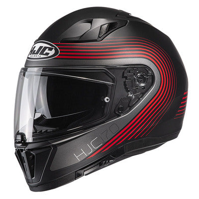 HJC Casco i70 Surf Negro/Rojo