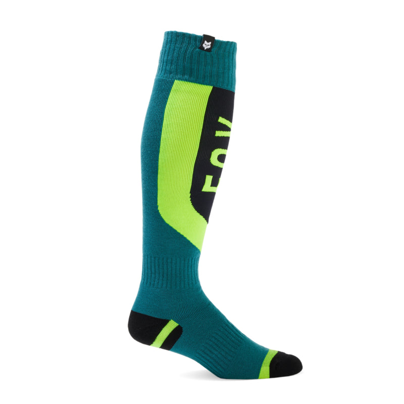 Calcetines Moto Niño 180 Flora Turquesa/Amarillo Fox - Rideshop
