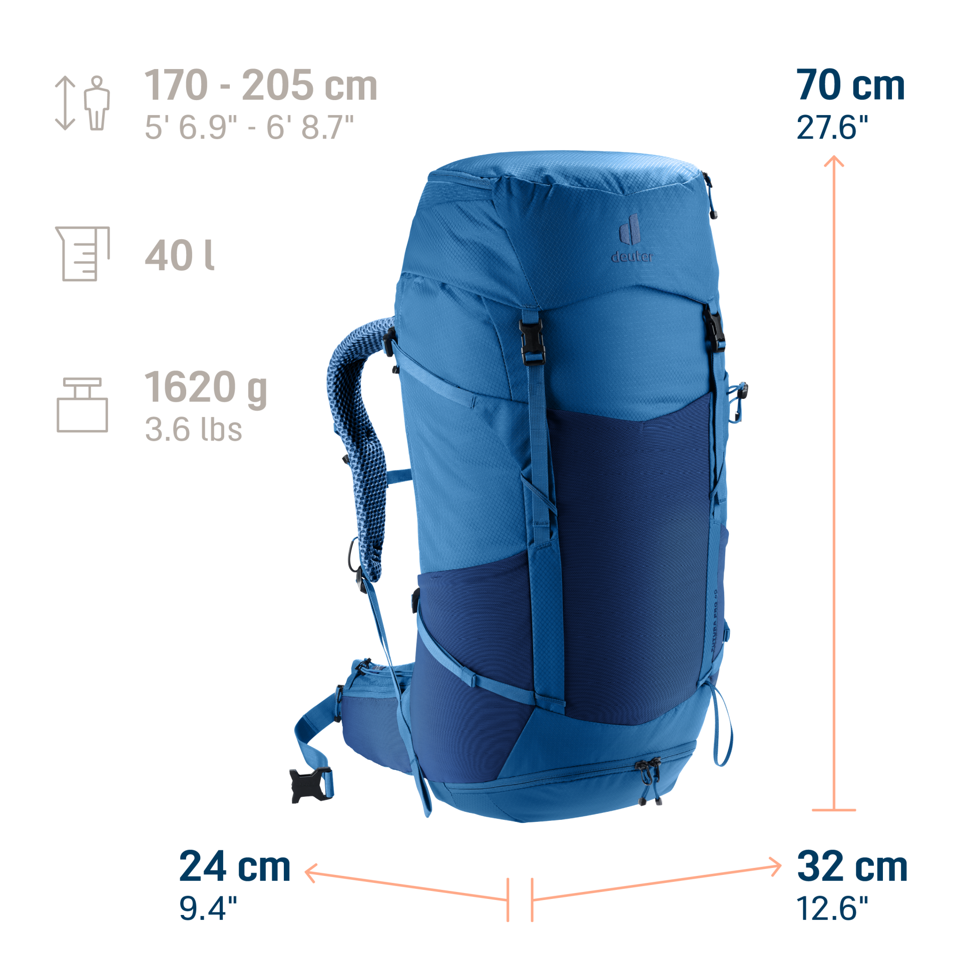 Deuter Mochila Futura Pro 40 nightblue-baltic