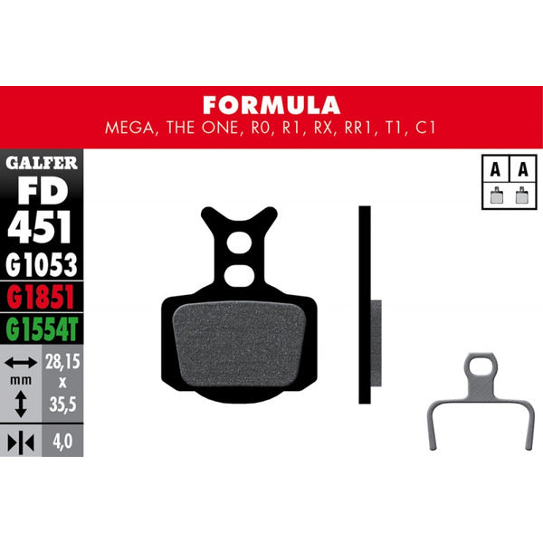 Pastillas Formula Mega T1, R , Series, C1 ( Satandard) Galfer