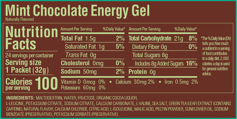 Caja de Geles Mint Chocolate GU Energy