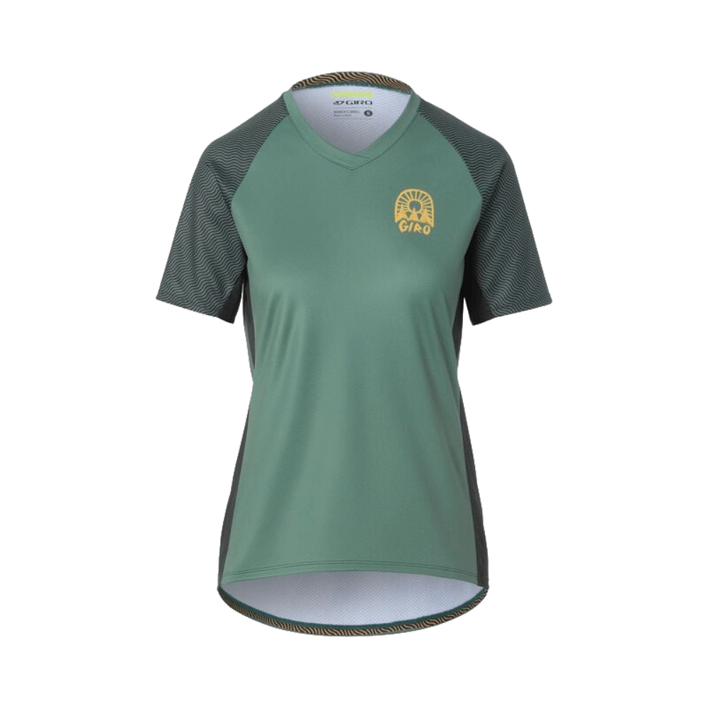 JERSEY GIRO ROUST MUJER GREY GREEN WAVY