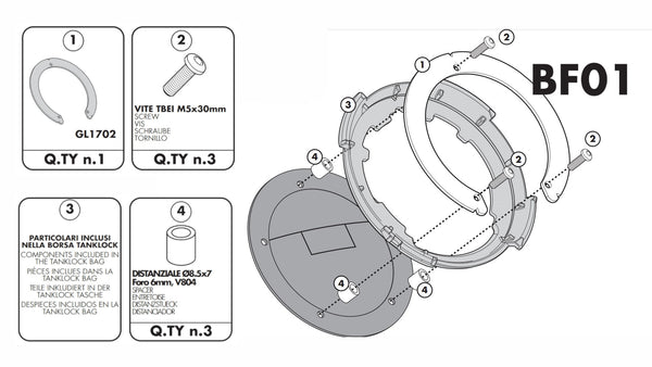 Givi Adaptador Bolso Estanque Suzuki | BF01 - Rideshop