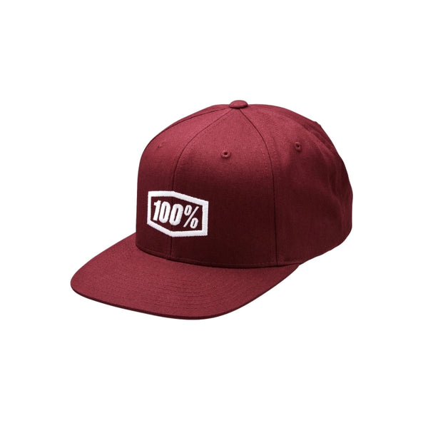 100% Gorro Jockey Icon Snapback Burgundy