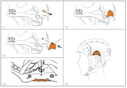 Soporte Orejeras Earmuffs Buckles Kit Climbing Technology