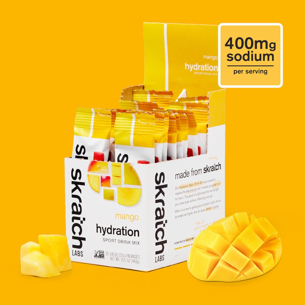 Skratch Labs Hydration Sport Drink Mix Mango – Caja 20 Sobres de 22 g