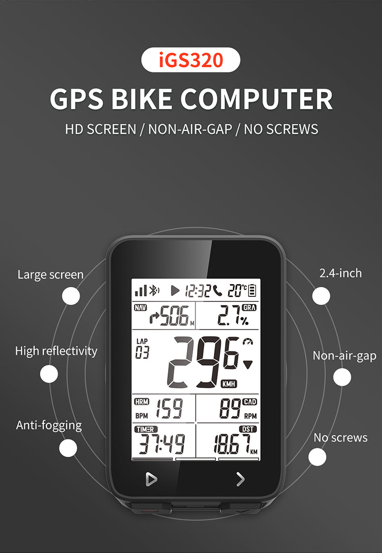 Ciclocomputador GPS iGPSPORT iGS320