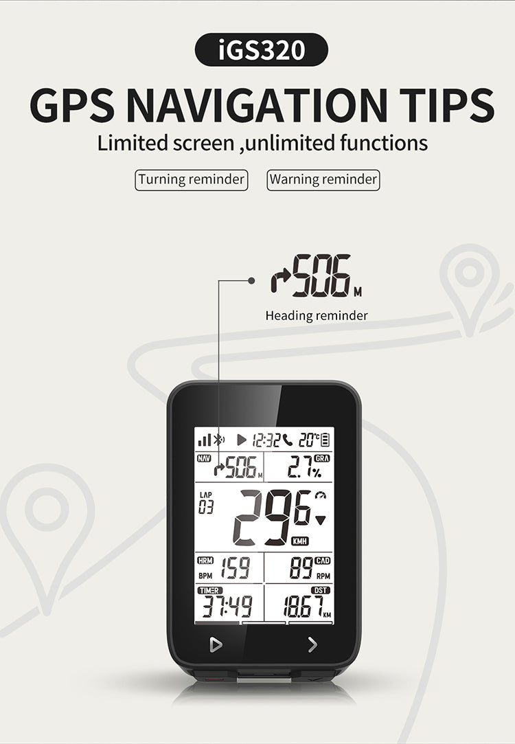 Ciclocomputador GPS iGPSPORT iGS320