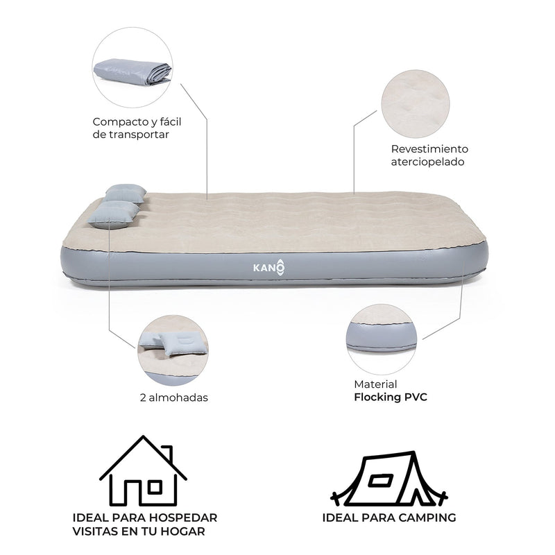 Kano Colchón Inflable De 2 Plazas Cahuén - Rideshop