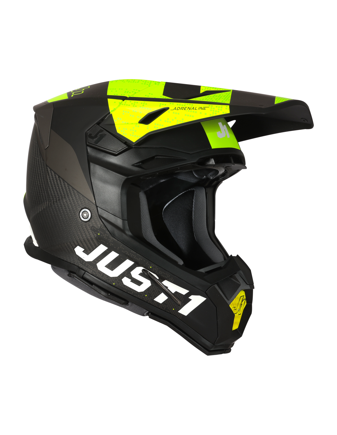 Just1 Casco Moto J22 Adrenaline Fluo Yellow Carbon - Rideshop