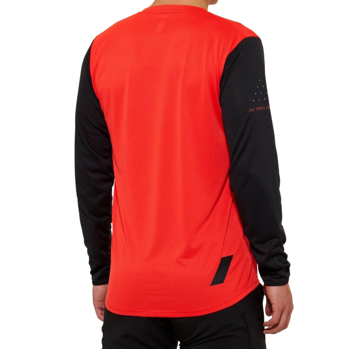 100% Polera Ridecamp Long Sleeve Red/Black - Rideshop