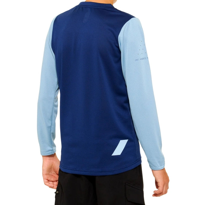 100% Polera Ridecamp Niño Long Sleeve Navy/Slate - Rideshop