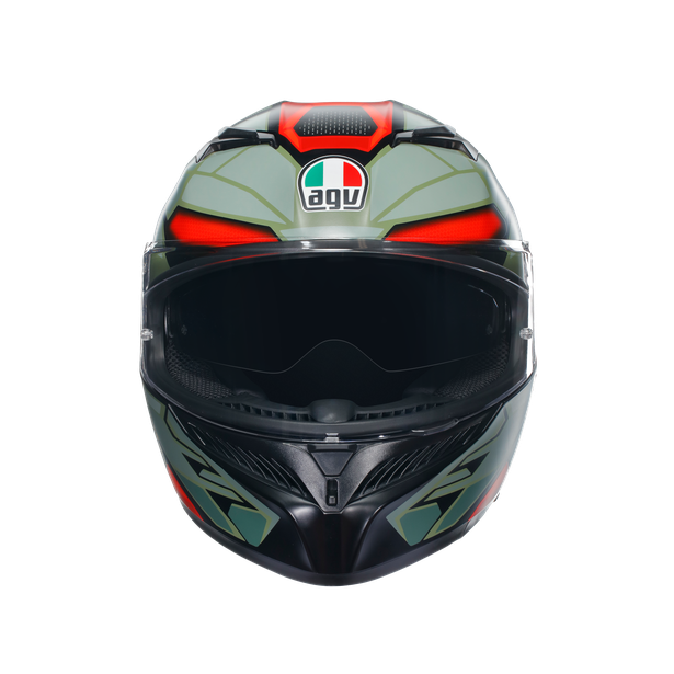 AGV Casco Moto K3 (2023) Decept Negro/Verde/Rojo - Rideshop
