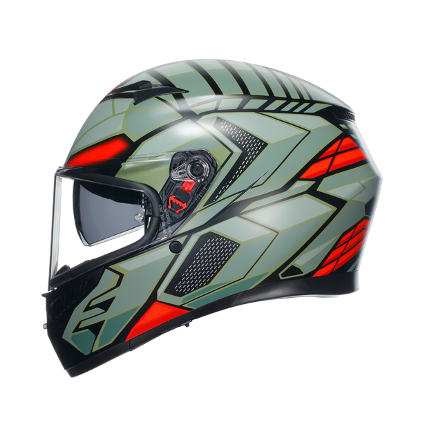 AGV Casco Moto K3 (2023) Decept Negro/Verde/Rojo - Rideshop