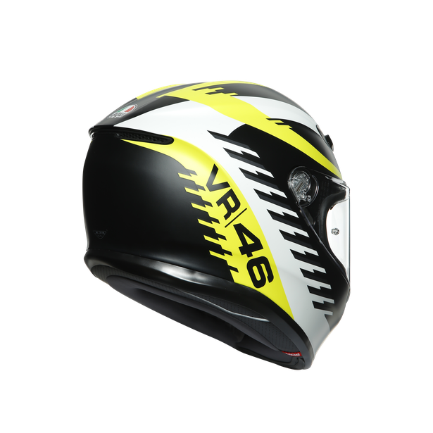 AGV Casco Moto K6 Rapid 46 Negro Matte/Blanco/Amarillo Fluor - Rideshop