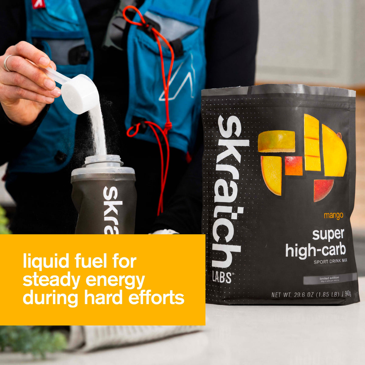 Skratch Labs Super High-Carb Sport Drink Mix Mango – Bolsa 840 g (16 porciones) - imagen 3