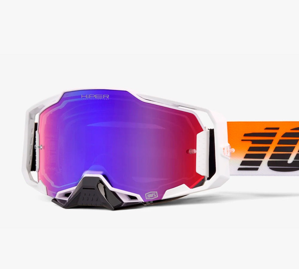 Antiparra Off-Road Modelo Armega United Hiper red/Blue Lens | 100 Percent