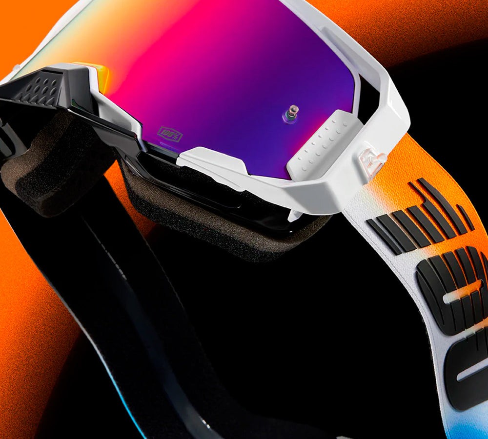 Antiparra Off-Road Modelo Armega United Hiper red/Blue Lens | 100 Percent