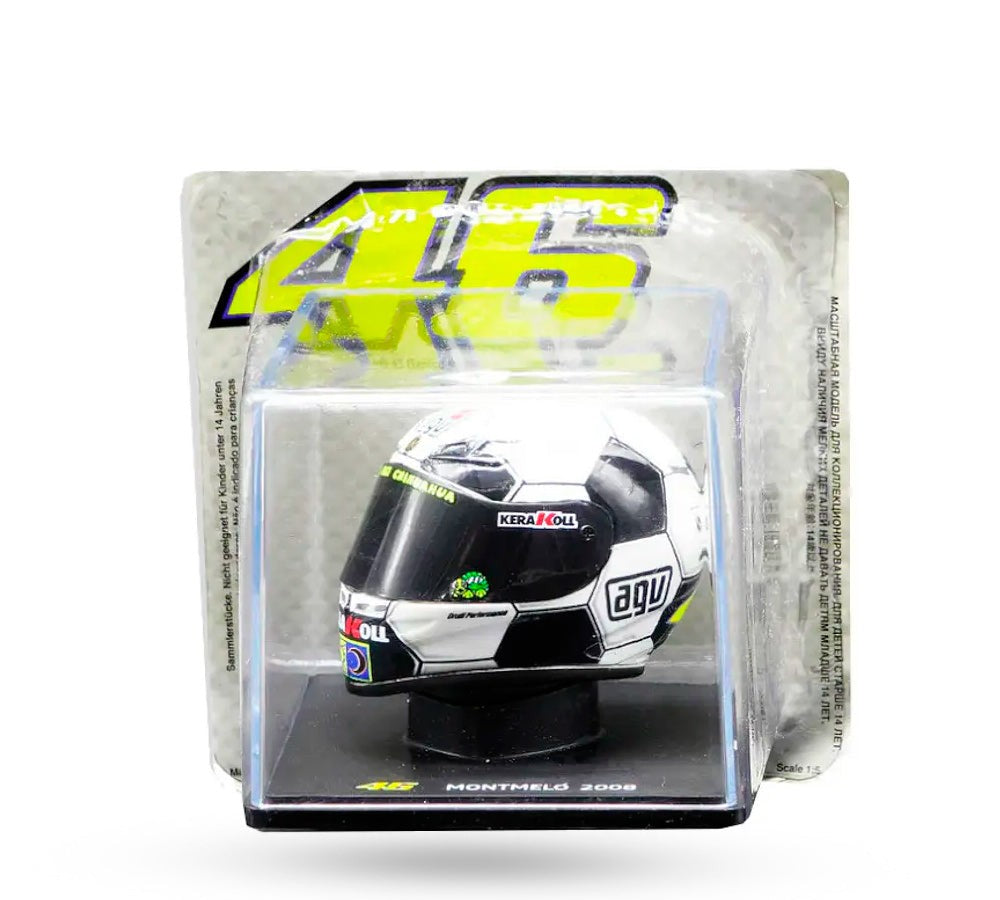 Casco de colecciÃ³n 1:5 Valentino Rossi GP Montmelo 2008 | VR46