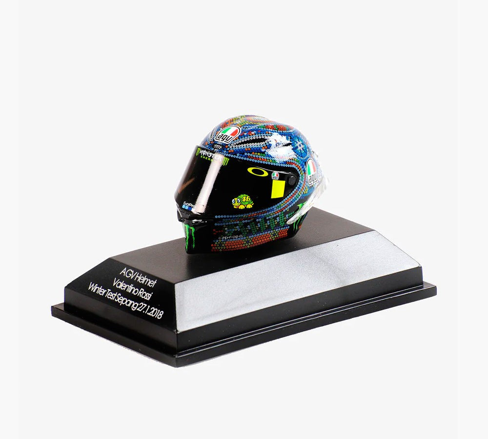 Casco de colecciÃ³n 1:8 Valentino Rossi Winter Test Sepang 2018 (Dia 2) | VR46