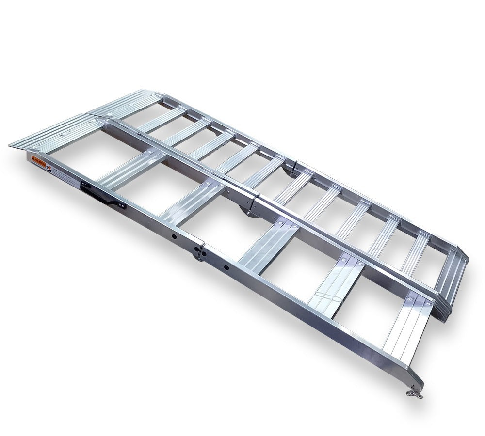 Rampa dual plegable de aluminio con escalera lateral | TRAILMAX