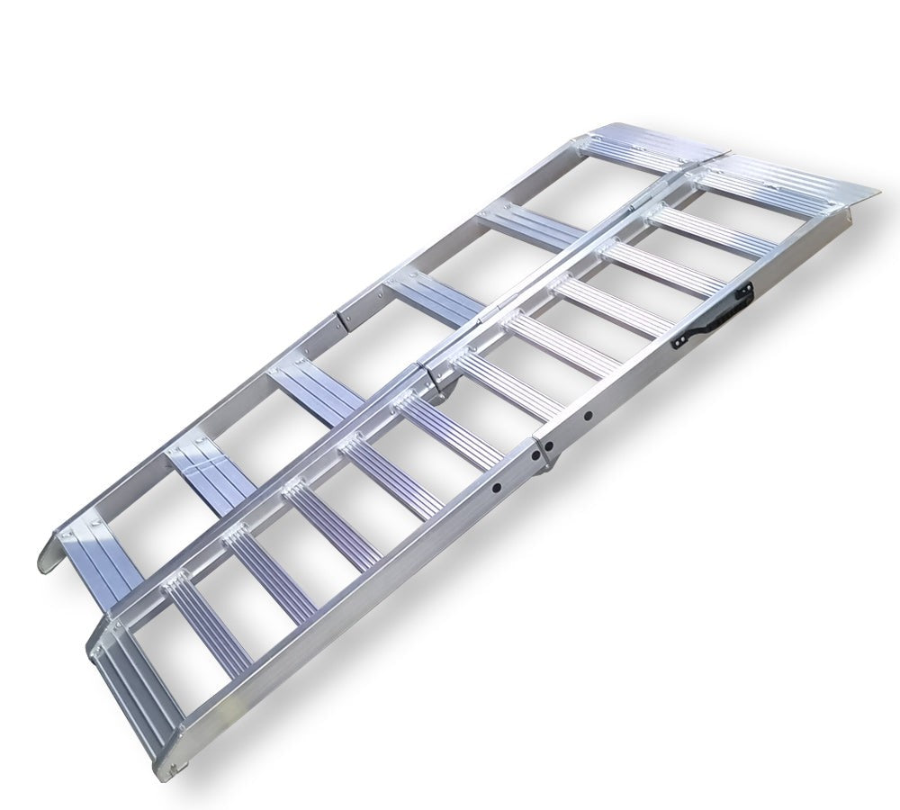 Rampa dual plegable de aluminio con escalera lateral | TRAILMAX