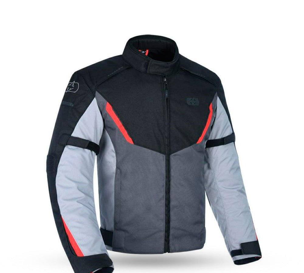 Chaqueta de calle para moto modelo Delta 1.0 Black Red | Oxford