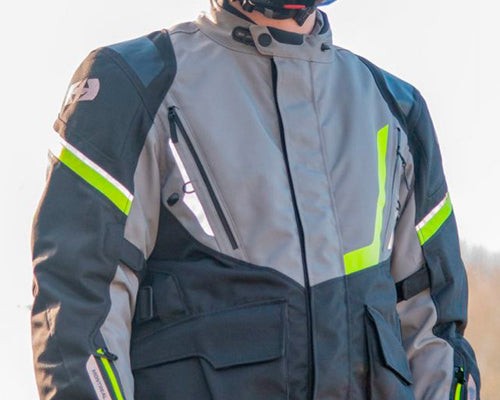 Chaqueta adventure modelo Montreal 4.0 Dry2Dry Black Grey Fluo | Oxford Products