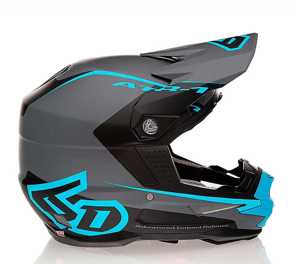 Casco Off-Road modelo ATR-1 Stealth Cyan | 6D Helmets