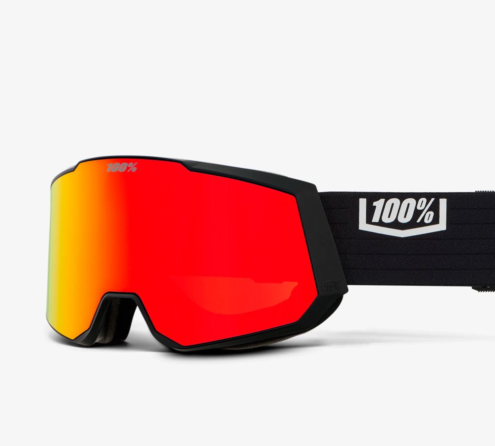 Antiparra para nieve modelo SNOWCRAFT-XL Black Hiper Red Lens | 100 Percent