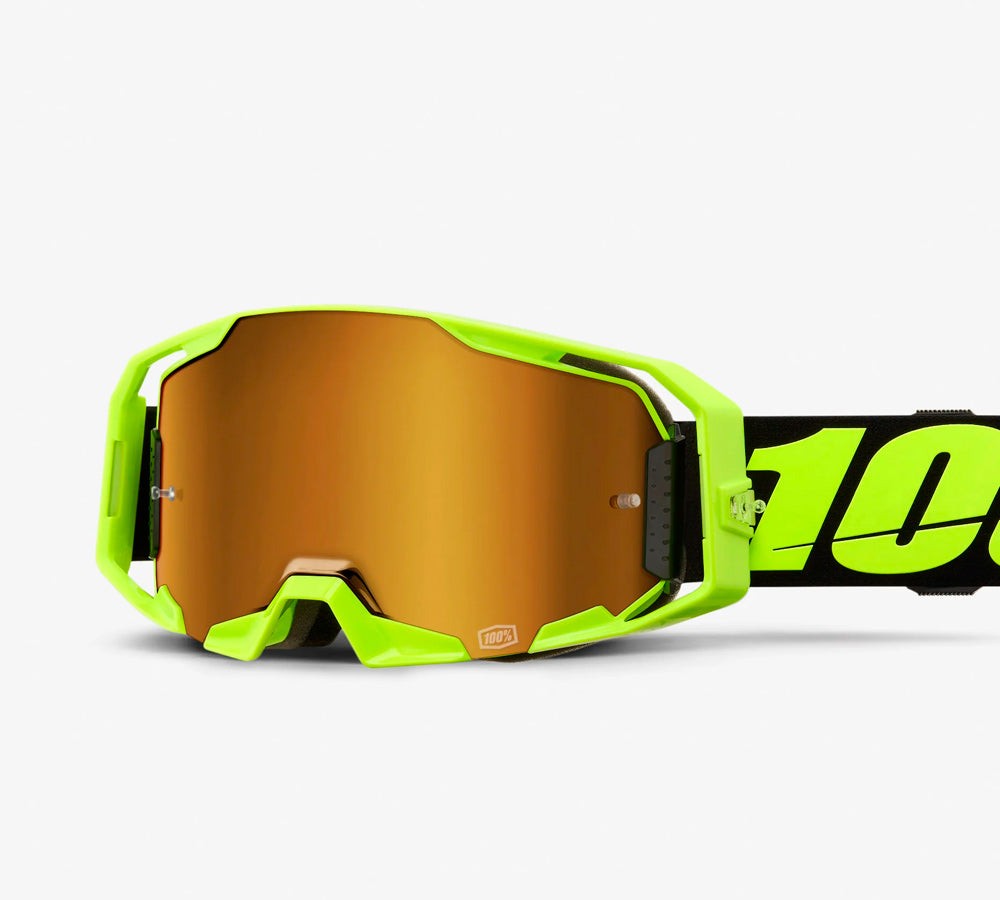 Antiparra Off-Road modelo ARmatic Neon Yellow Gold Lens | 100 Percent
