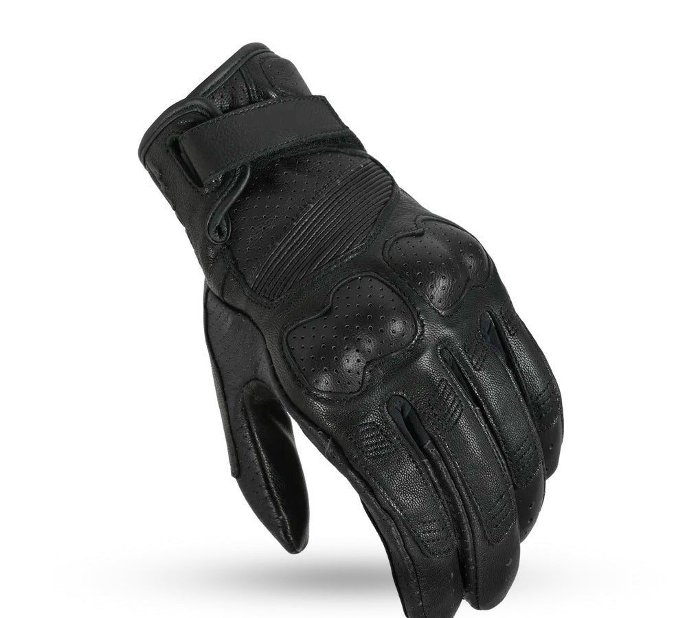Guantes de cuero con ventilaciÃ³n Bold color negro | Macna