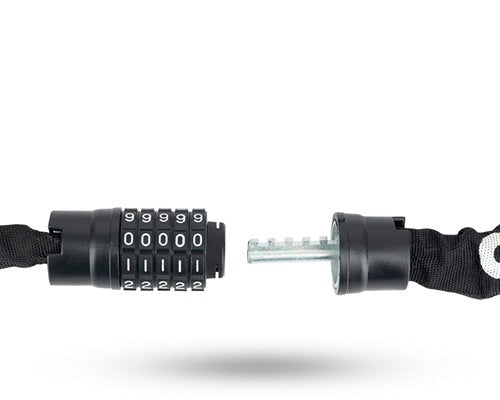 Cadena con candado de combinaciÃ³n 8mm con eslabones cuadrados | Oxford Products
