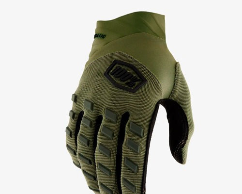 Guantes Airmatic Army Green | 100 Percent