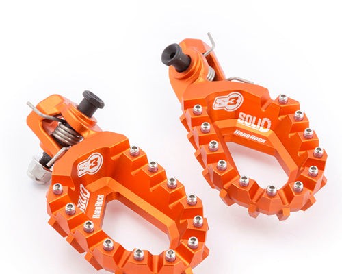 Estriberas/Pedalines Off Road Hard Rock Solid orange para KTM | S3 Parts