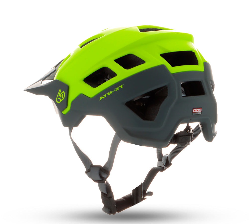 Casco trail para ciclismo ATB-2T Hi Viz Yellow Grey Matt | 6D Helmets