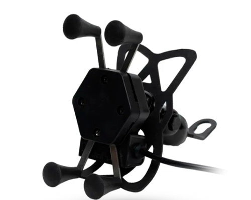 Porta celular con cargador base para espejos  | Moto JG