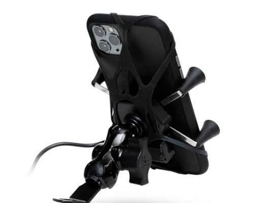 Porta celular con cargador base para espejos  | Moto JG