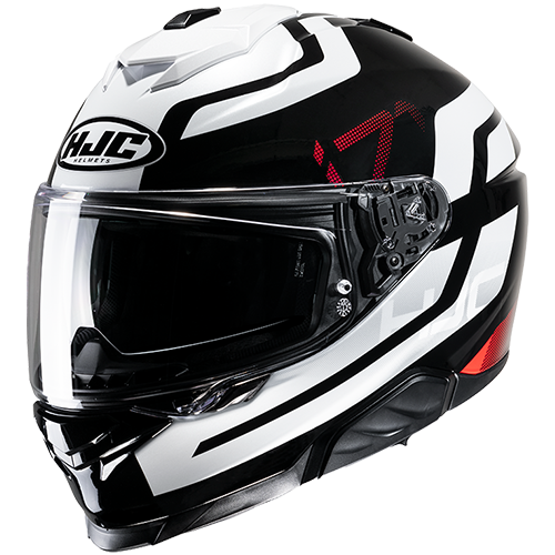 HJC Casco i71 Enta MC1 Blanco/Negro/Rojo - Rideshop