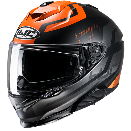 HJC Casco i71 Enta MC7SF Negro/Naranjo