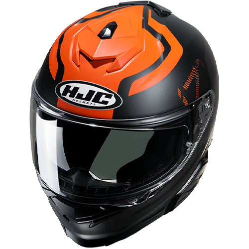 HJC Casco i71 Enta MC7SF Negro/Naranjo