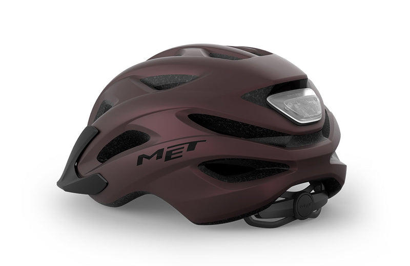 Met Casco de Bicicleta Crossover Ce Burgundy | Matt