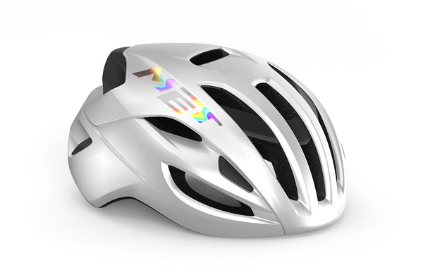 Met Casco de Bicicleta Rivale Mips Ce White Holographic | Glossy