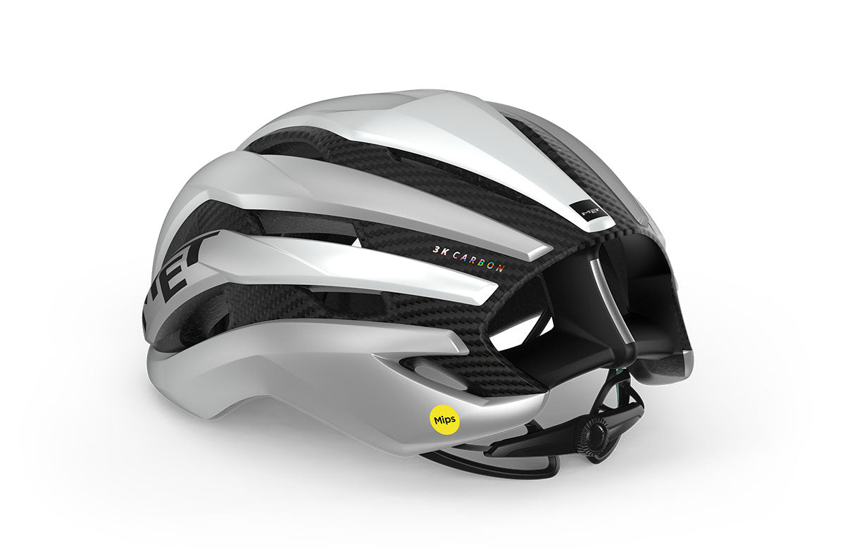 Met Casco de Bicicleta Trenta 3K Carbon Mips Ce White Silver | Matt - Rideshop