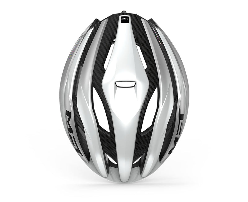 Met Casco de Bicicleta Trenta 3K Carbon Mips Ce White Silver | Matt