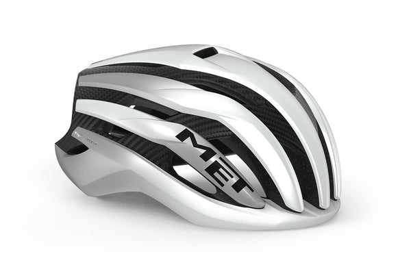 Met Casco de Bicicleta Trenta 3K Carbon Mips Ce White Silver | Matt