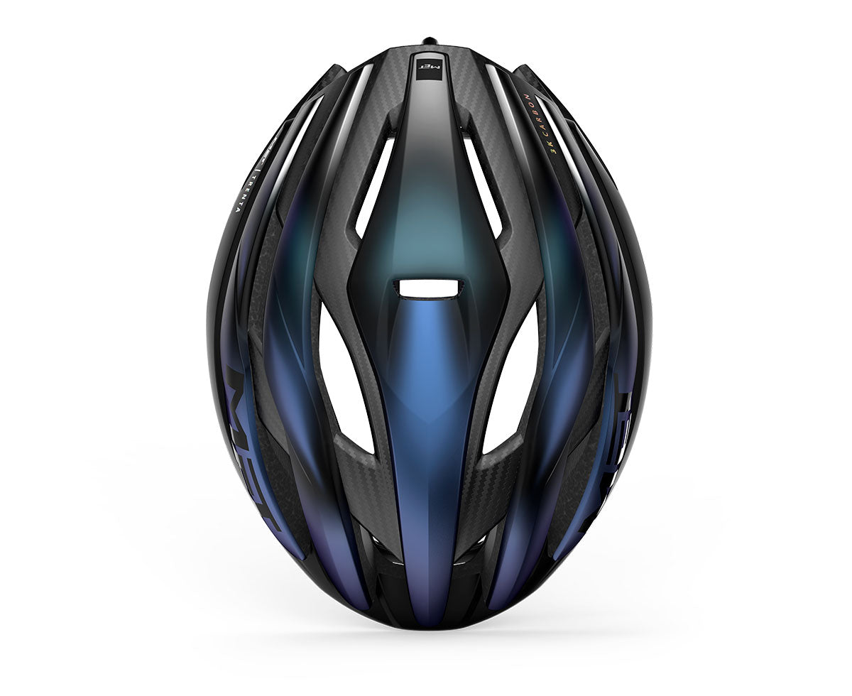 Casco de Bicicleta Met Trenta 3K Carbon Mips CE Blue Iridescent Matt