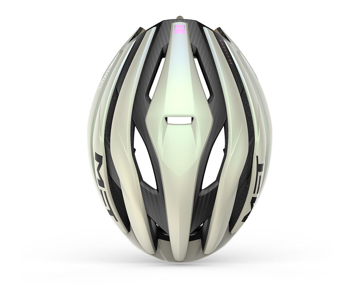 Casco de Bicicleta Met Trenta 3K Carbon Mips CE Vanilla Ice Gold